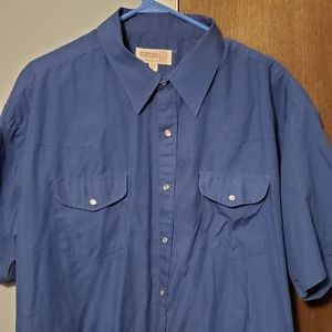 Sheplers vintage western style pearl snap short sleeve shirt (XXL, 18 1/2)